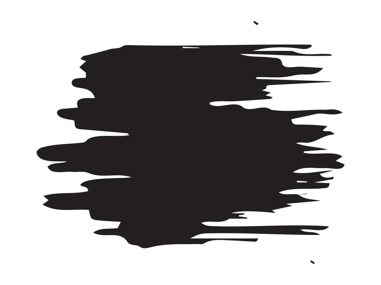 Black paint brush stroke isolated on white background. Concept of abstract art, grunge texture, artistic design, ink splash. Print, icon, design elements vector