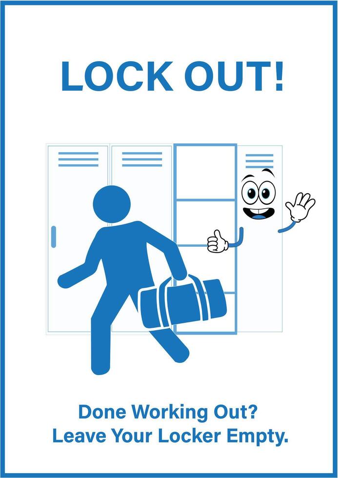 lockout gym poster design vector