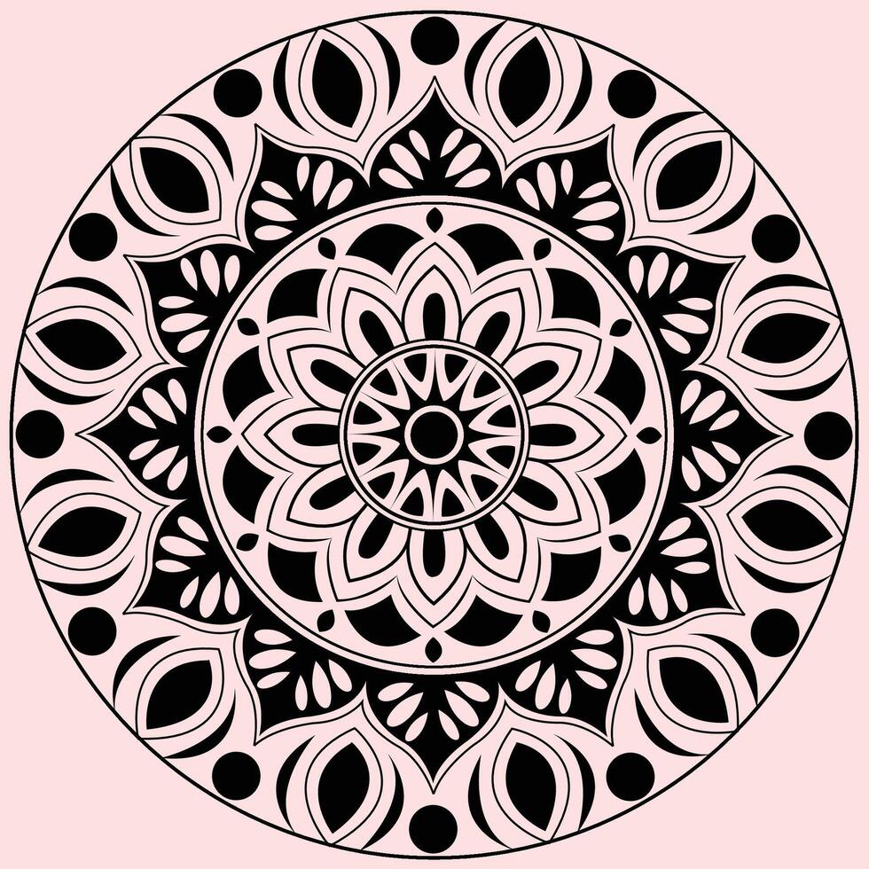 Decorative and ornamental design for coloring page, greeting card, invitation symbo vector