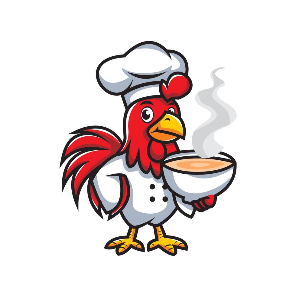 LOGO DESIGN MASCOT CHEF CHICKEN CUTE vector