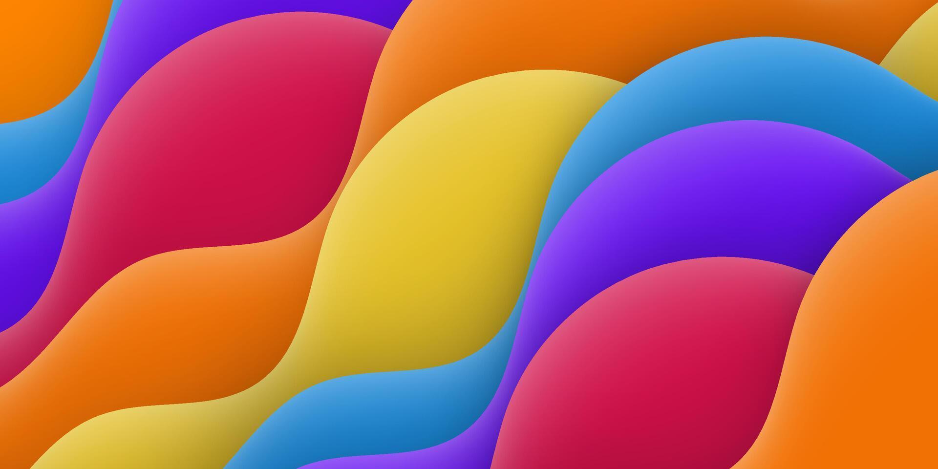 Colorful wave 3D abstract background. Abstract paper cut. Abstract colorful waves. Wavy banners. Color geometric design. Wave paper cut. vector