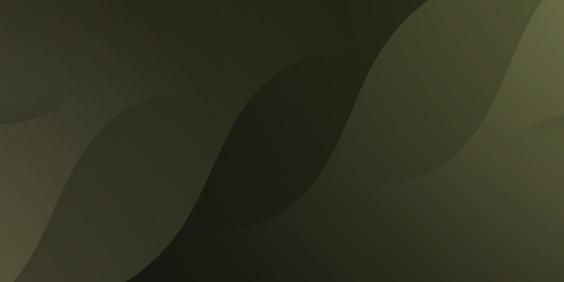 Dark green realistic wave geometric background. Dark color element with fluid gradient. Dynamic shapes composition. vector