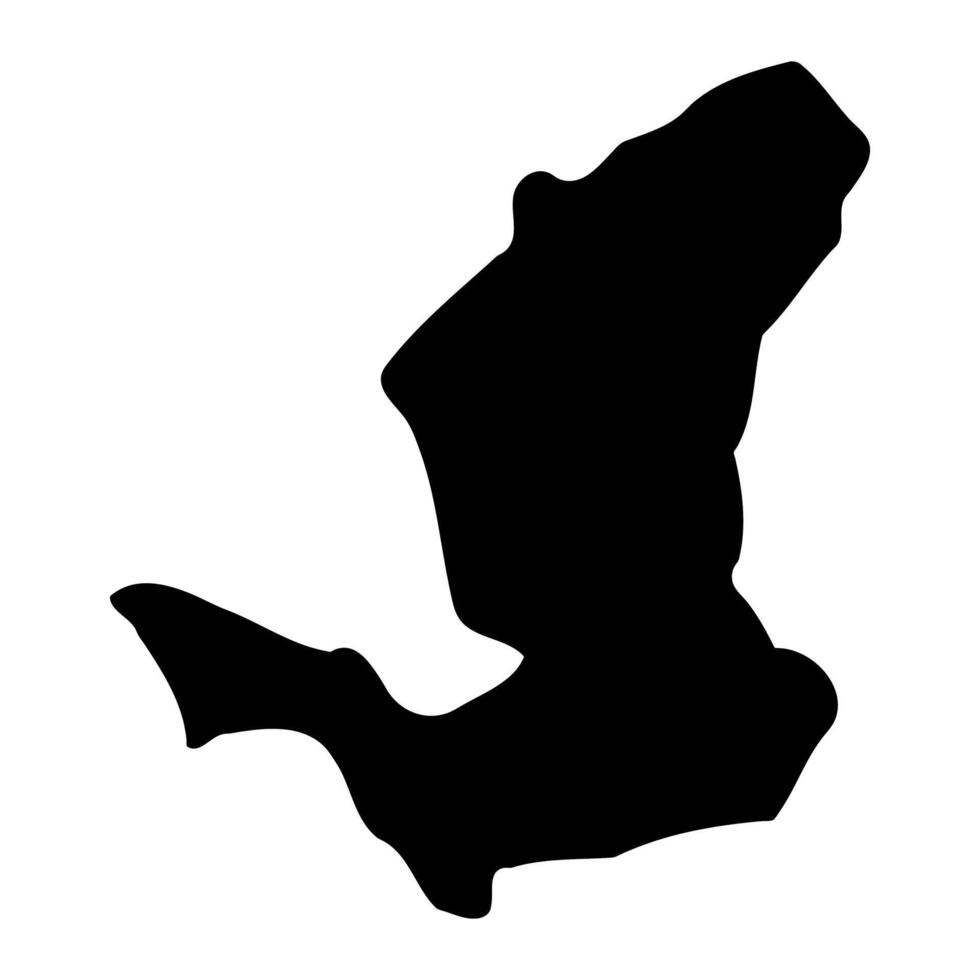Ibanda District map, administrative division of Uganda. illustration. vector