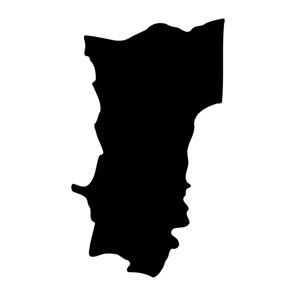 Buliisa District map, administrative division of Uganda. illustration. vector
