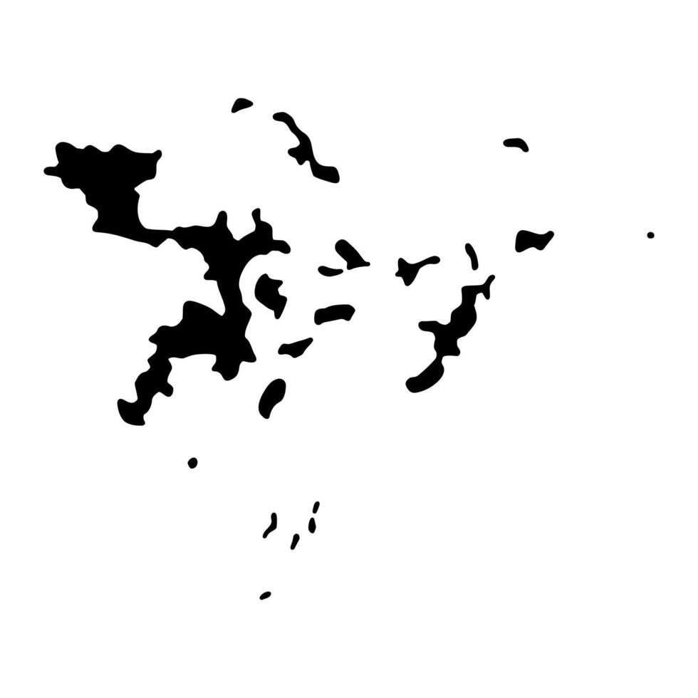 Kalangala District map, administrative division of Uganda. illustration. vector