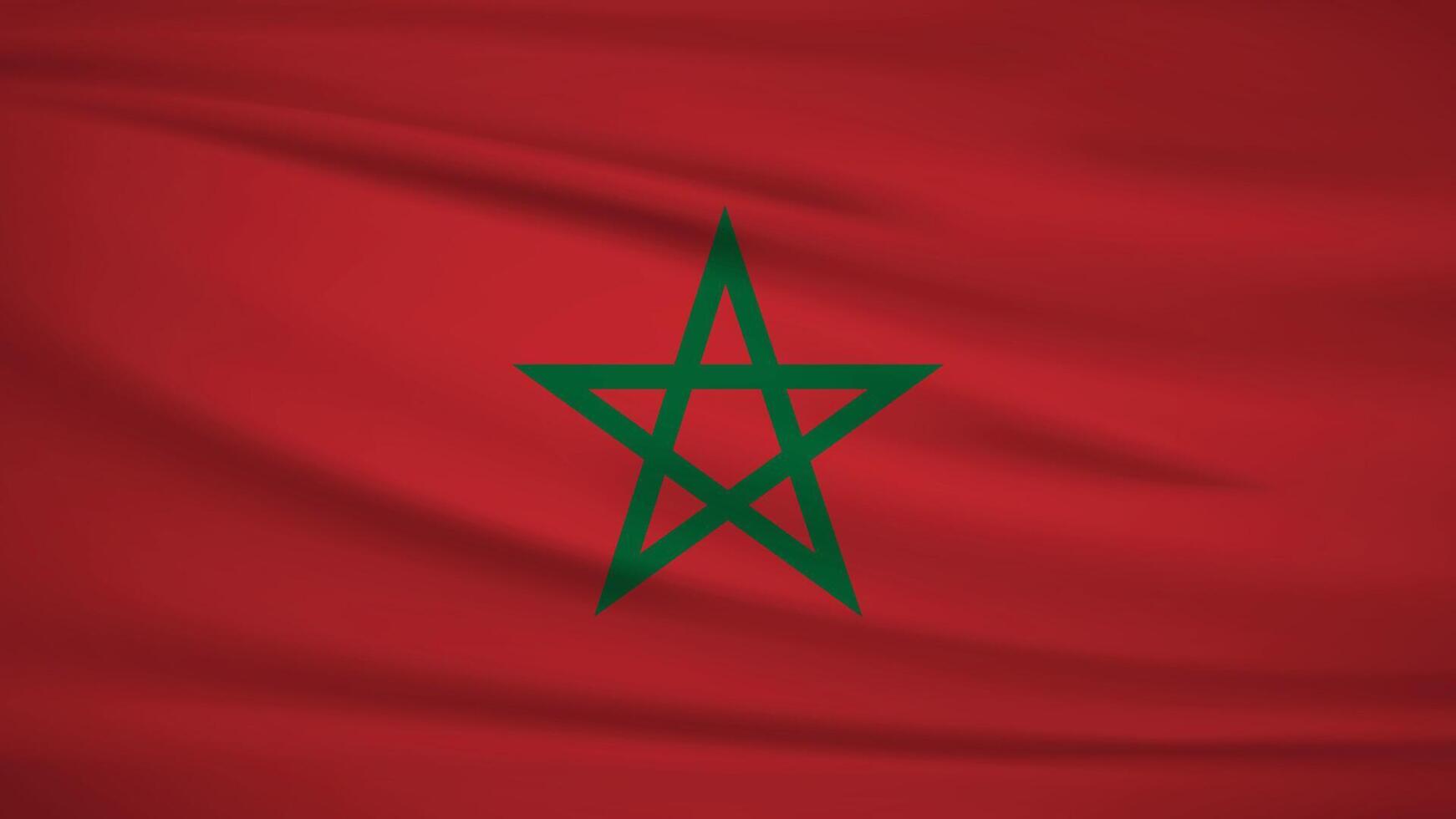 Flag officially the Kingdom of Morocco, Background Illustration 4K vector