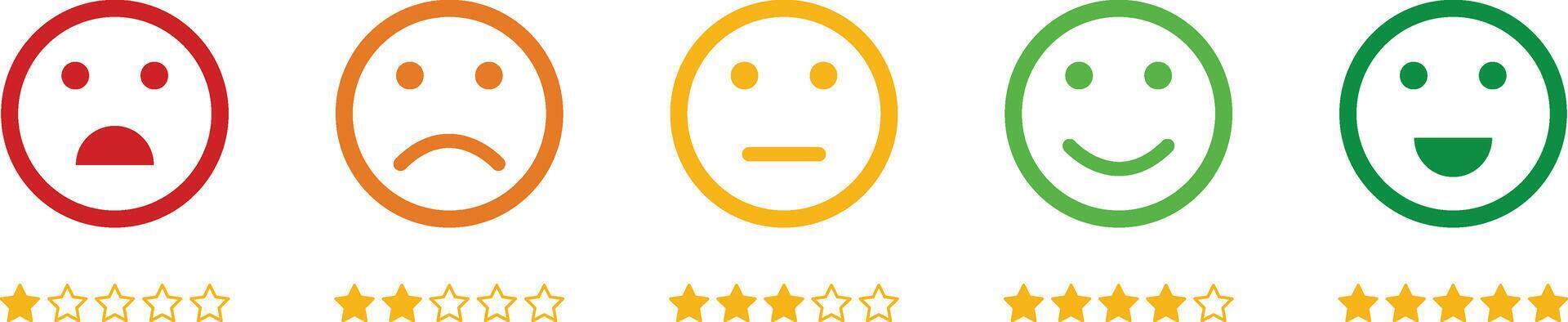Smile Rate Customer Satisfaction giving high score rating vector