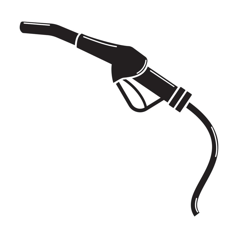Creative illustration of a filling nozzle for gasoline, diesel fuel, gas, isolated on a white background. vector