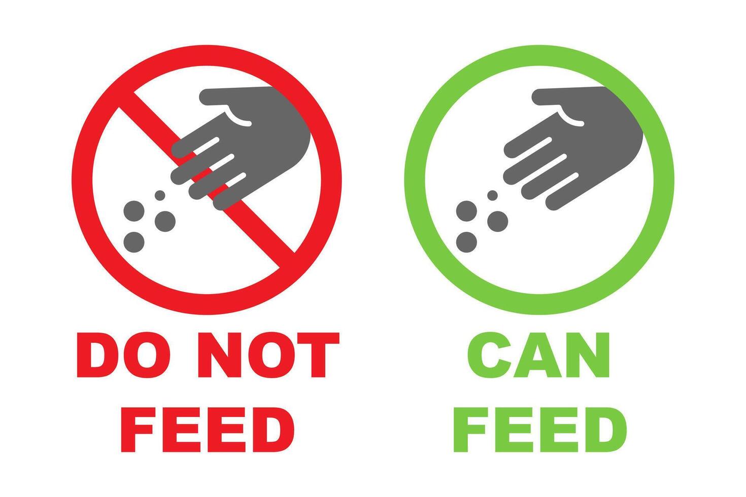 feed and no feed icon symbol vector