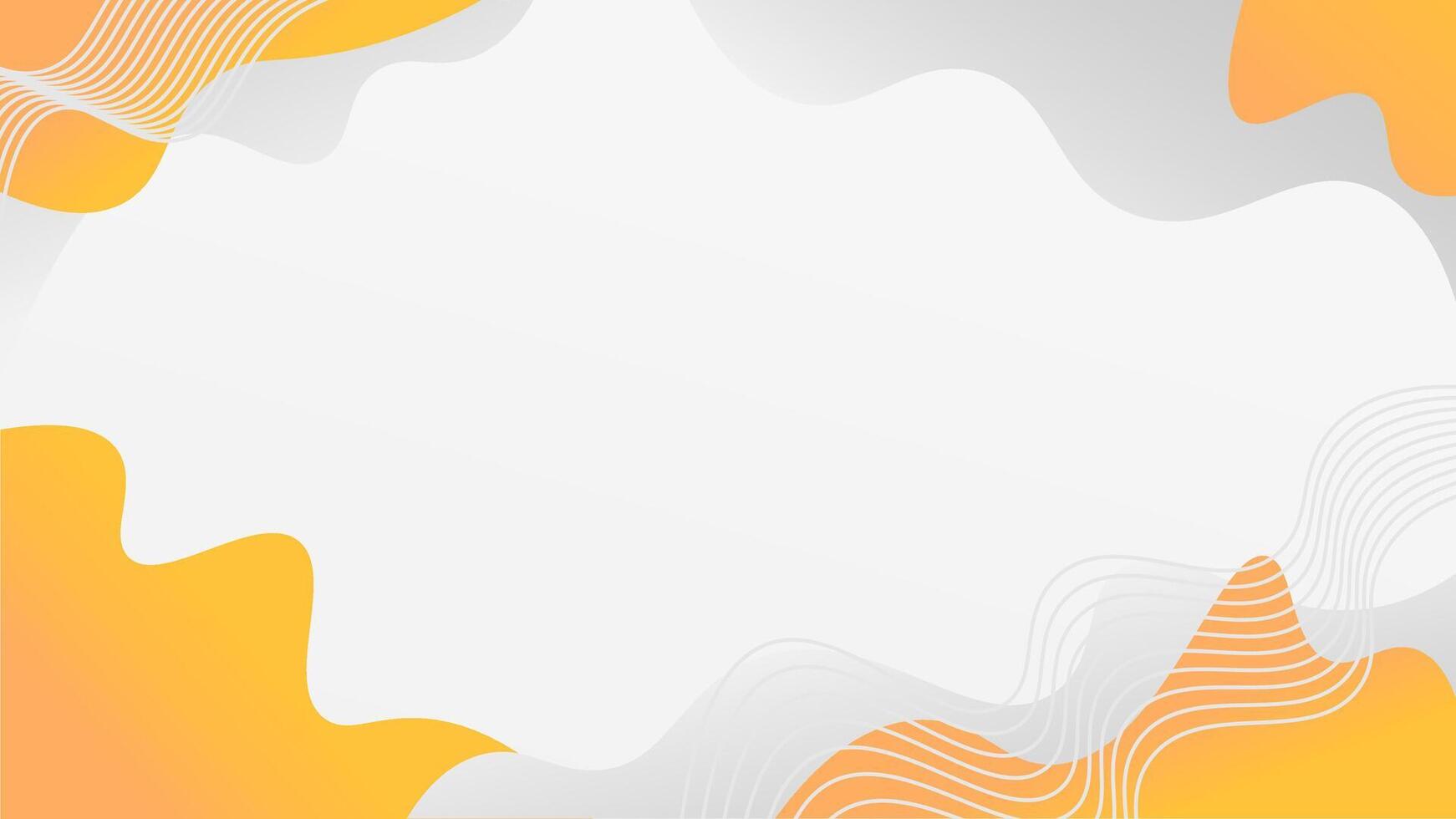 wave background with orange and white color vector