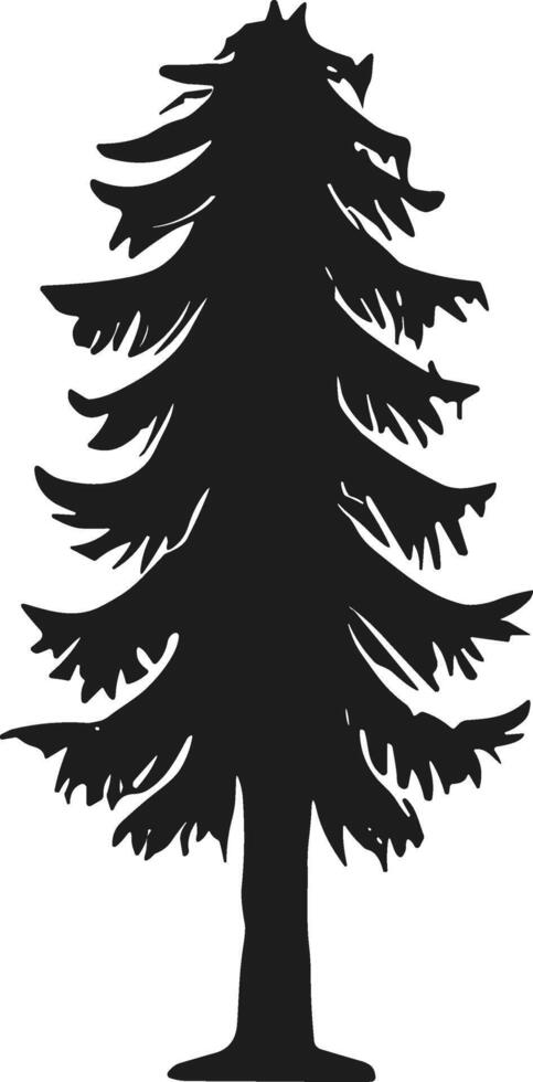Minimalist Tree Silhouette for Nature Themes vector