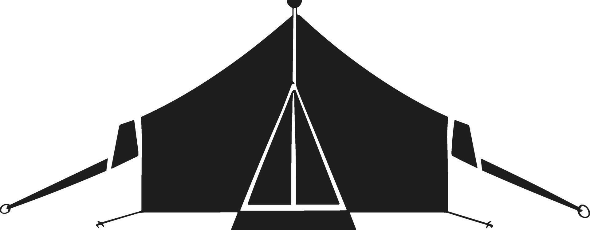 Tent Silhouette - Perfect for Adventure Graphics vector