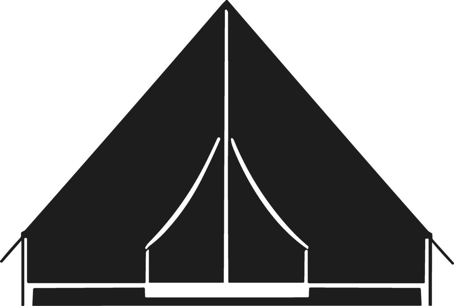 Camping Tent Silhouette vector