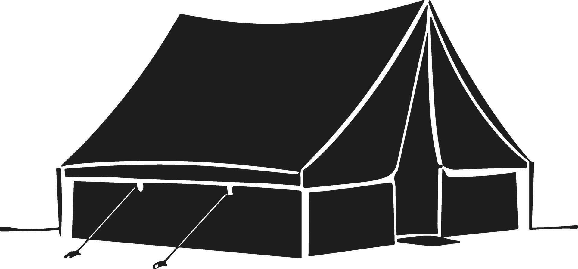 A Tent Silhouette vector