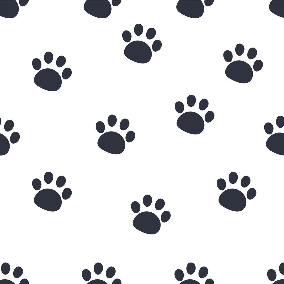 Dog Paw Seamless Pattern vector