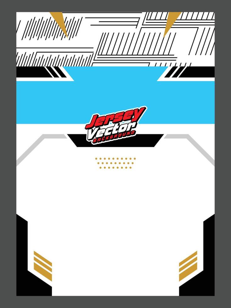 The front of a white and blue car with a black and gold design vector