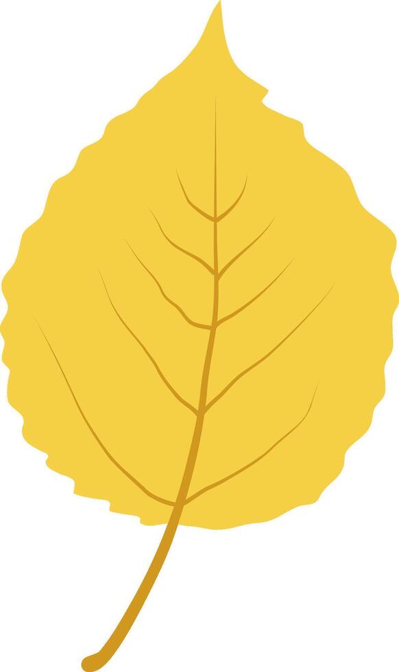 A yellow leaf vector