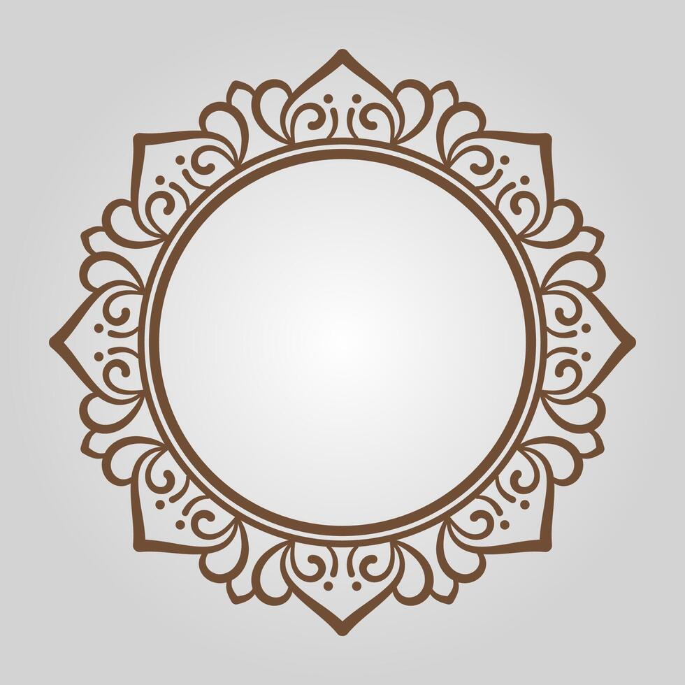 Ornamental round frame design, for logo and text vector