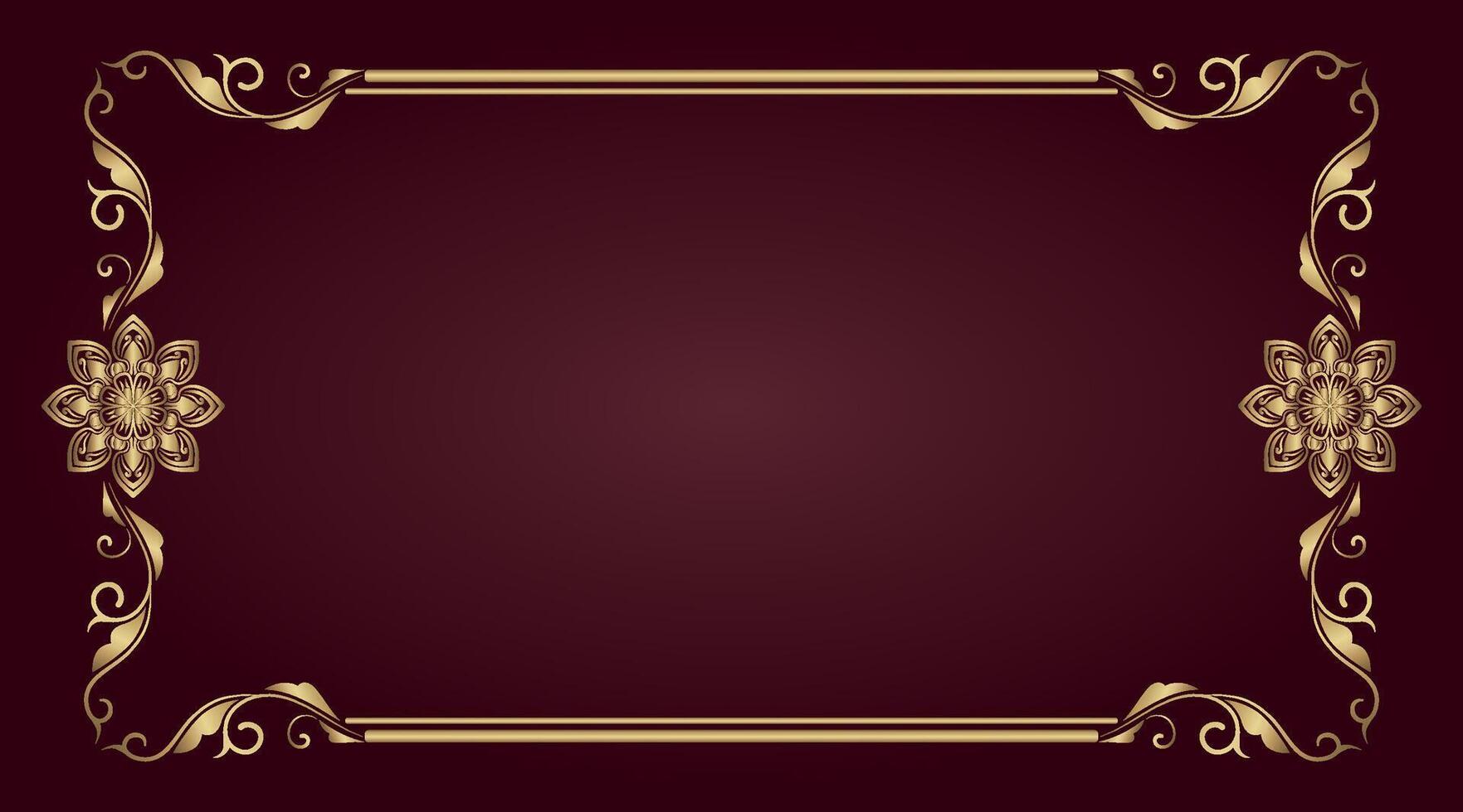 floral ornament frame and mandala vector