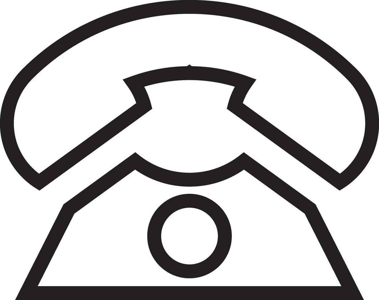 Call Line Stroke Icon vector
