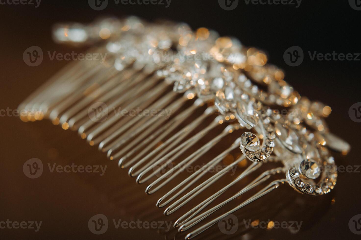image of a hair clip on the wedding day photo