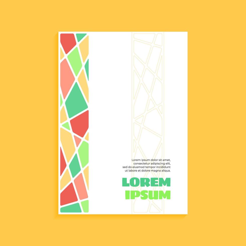 Abstract Geometric Rounded Flyer and Cover Design vector
