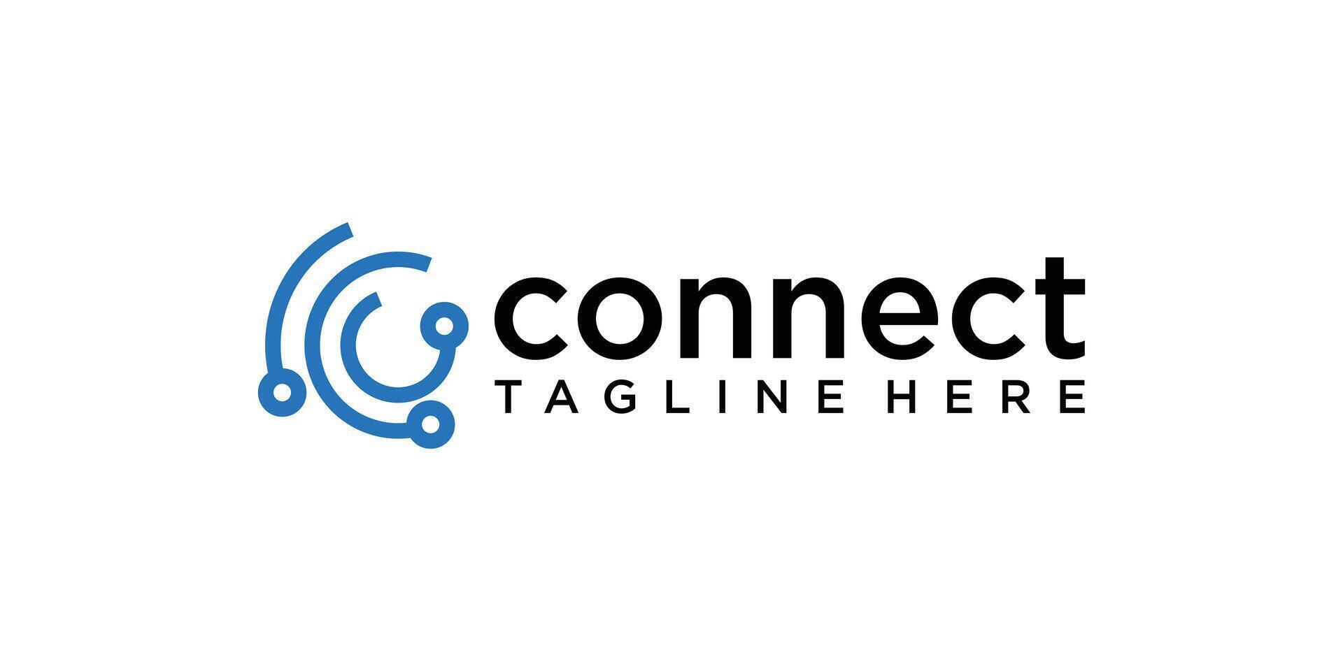 logo design connection, circuit, technology, cable, internet, logo design , symbol, idea, creative. vector