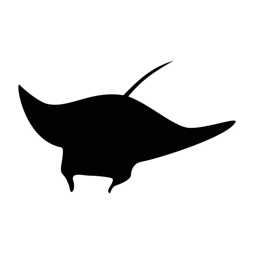 stingray silhouette design. underwater animal sign and symbol. vector
