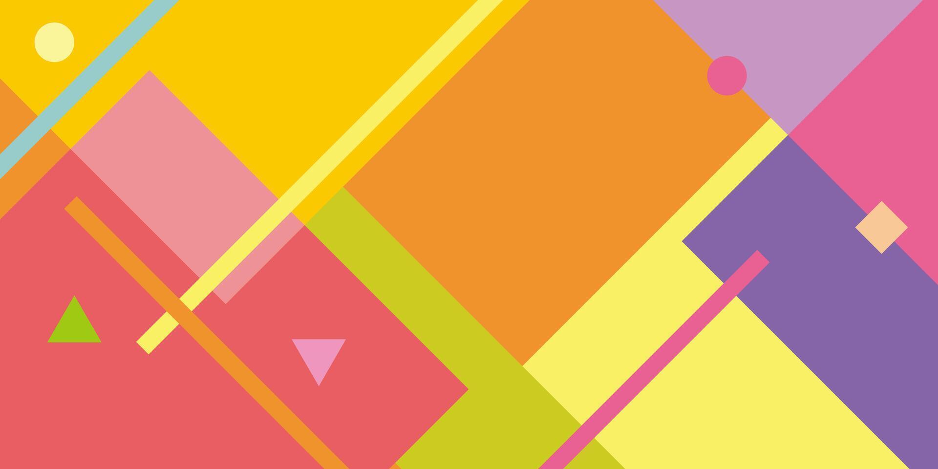 simple colorful geometric shape wallpaper template design. vector