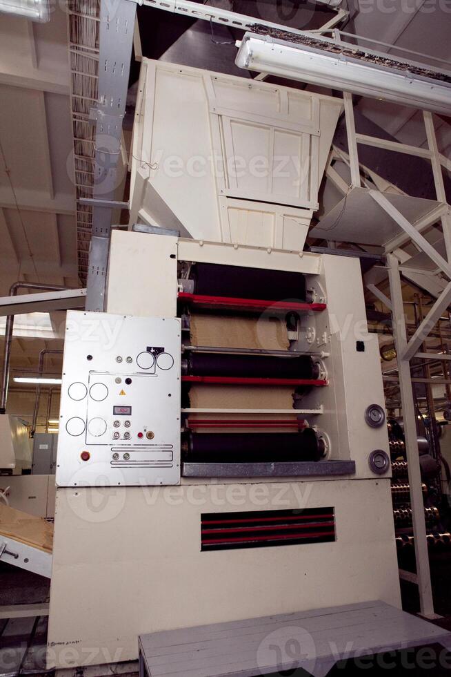 cookie making machine in the factory photo