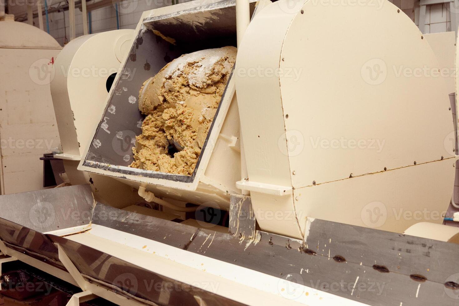 cookie making machine in the factory photo