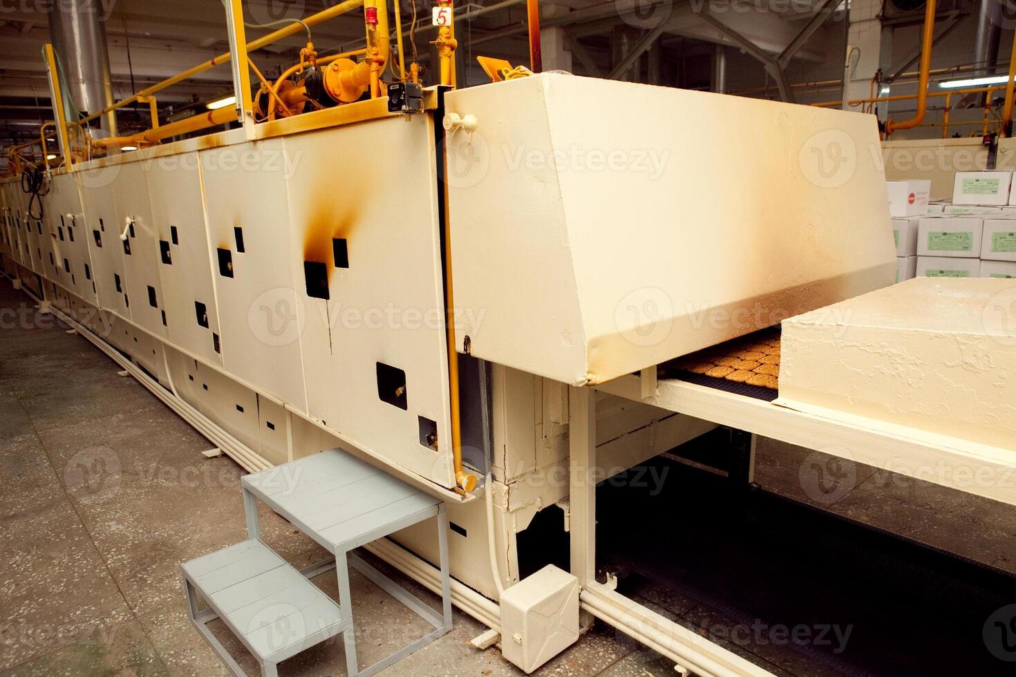 cookie making machine in the factory photo