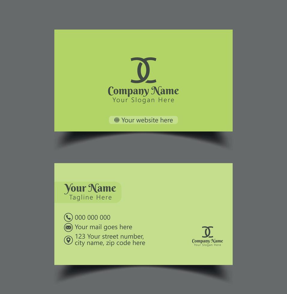 Elegant and unique business card design vector
