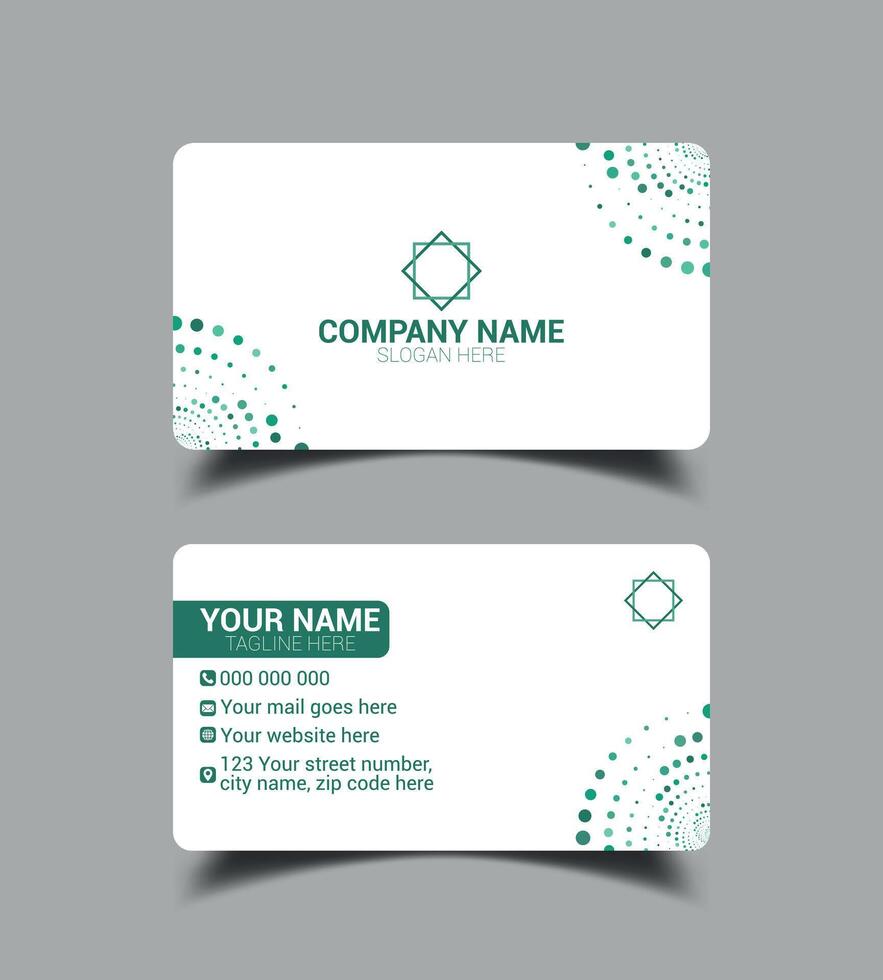 elegant white business card design vector