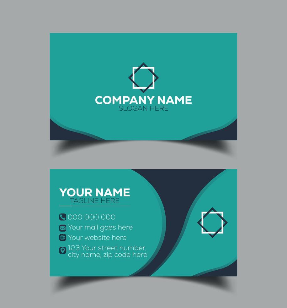 Unique business card design vector