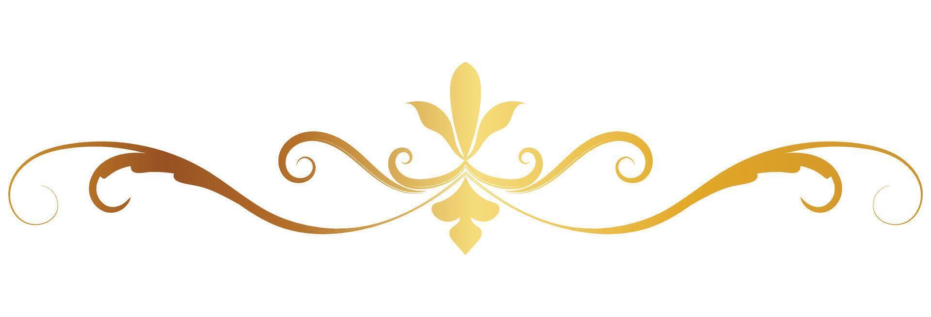 Elegant golden classic lines for making vintage greeting cards. vector
