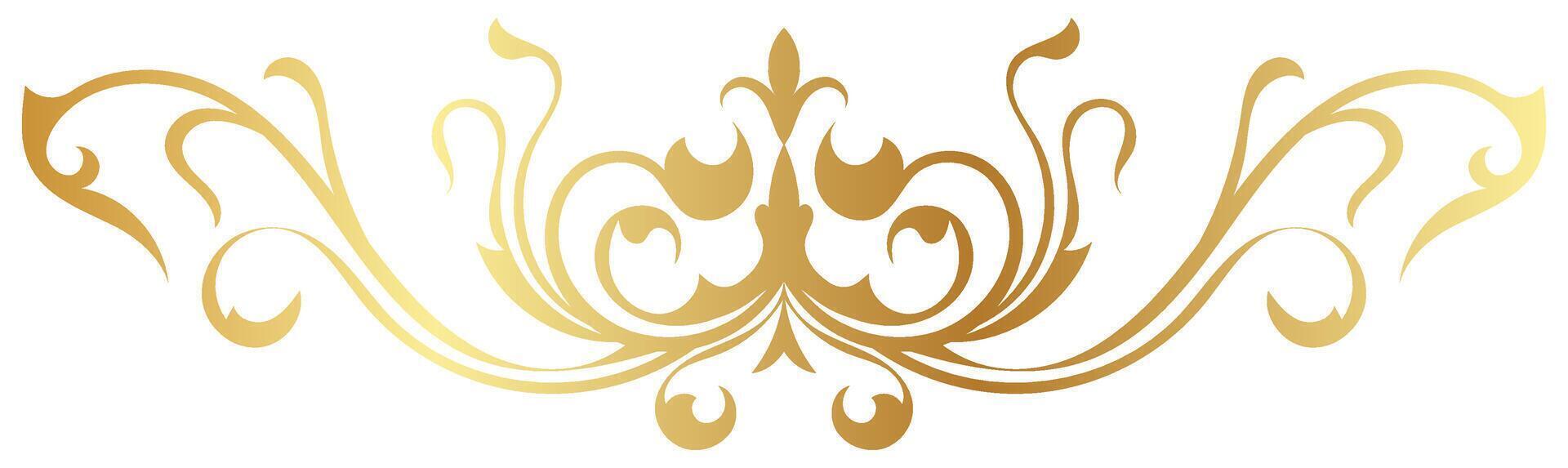 vintage lines decorative s Golden flower border collection vector