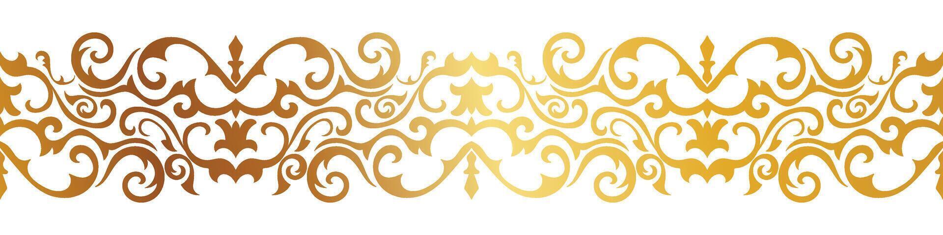 gold damask pattern Seamless abstract pattern vector