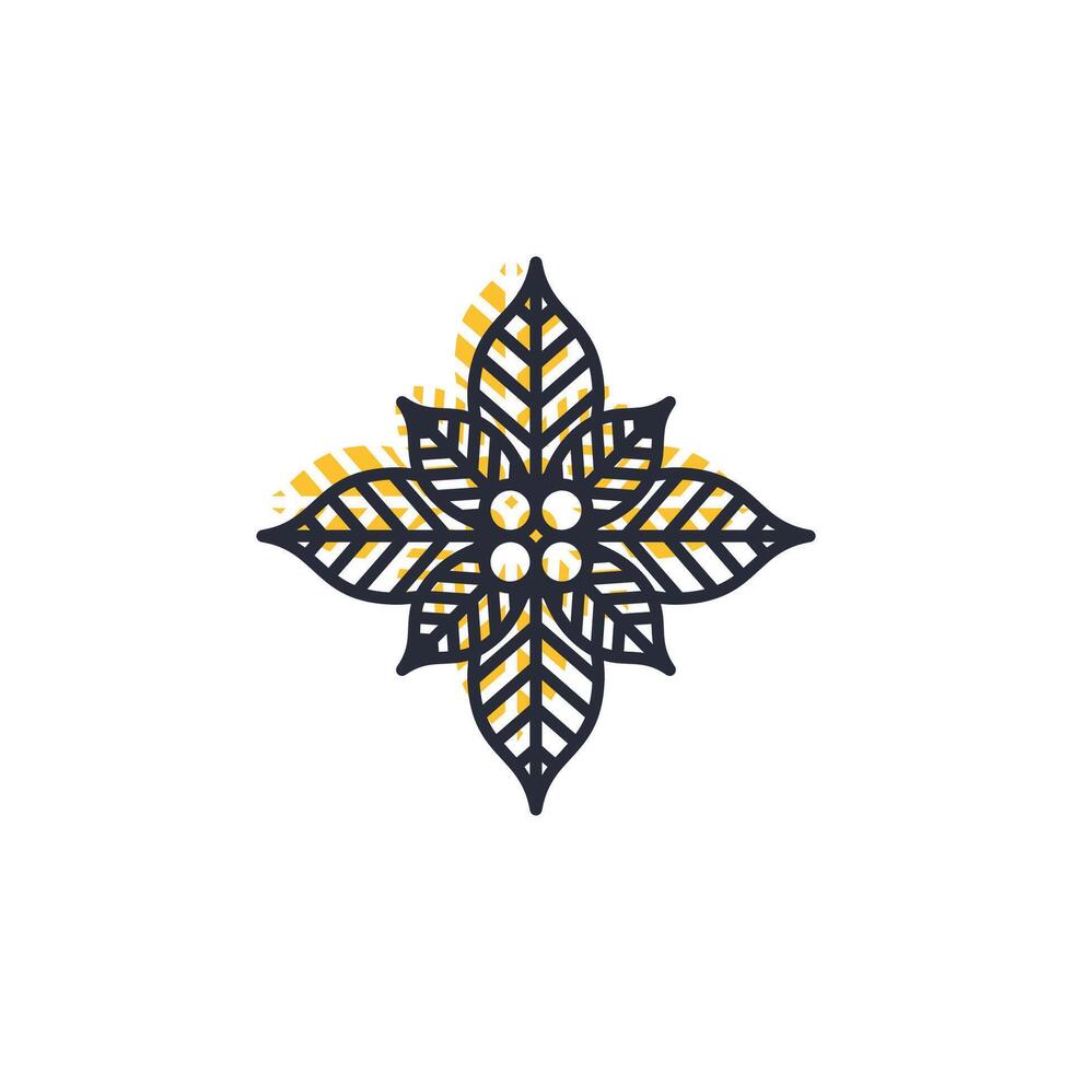 Poinsettia Flower icon illustration. Poinsettia Flower symbol isolated on white background vector