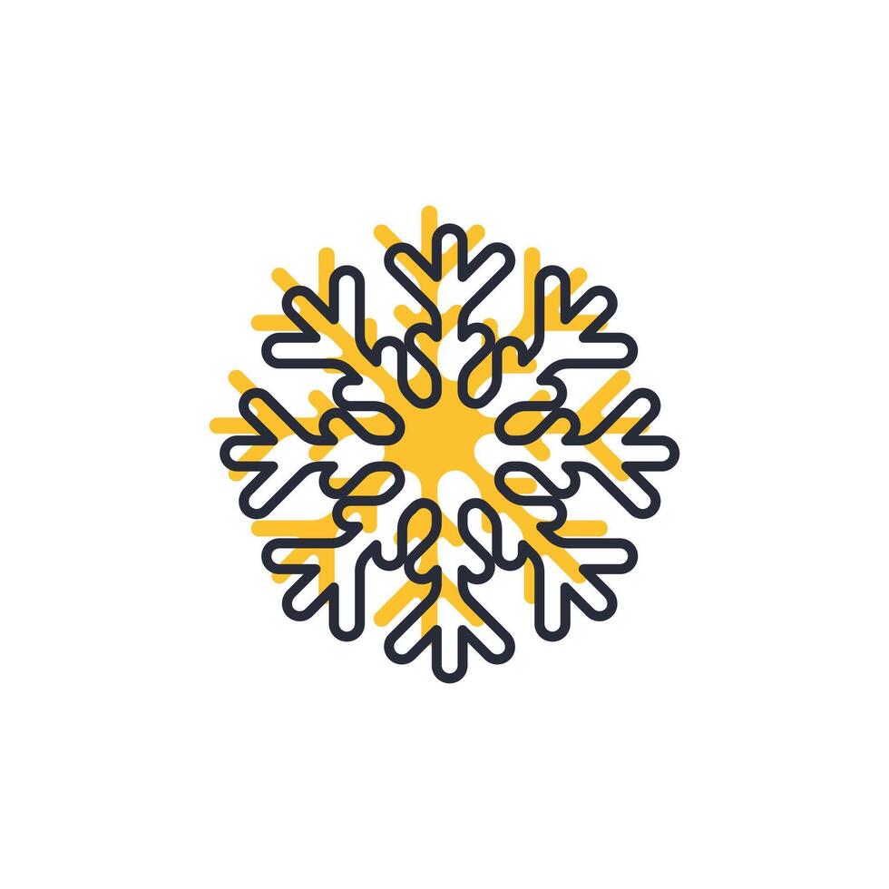 Snowflakes icon illustration. Snowflakes symbol isolated on white background vector