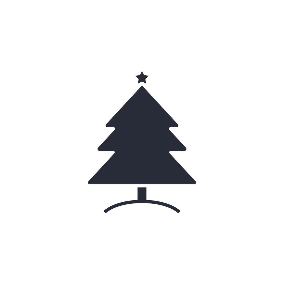Christmas Tree icon illustration. Christmas Tree symbol isolated on white background vector