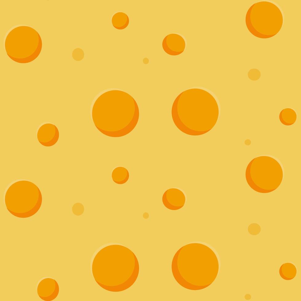 A seamless pattern of cheese dots on a yellow background vector