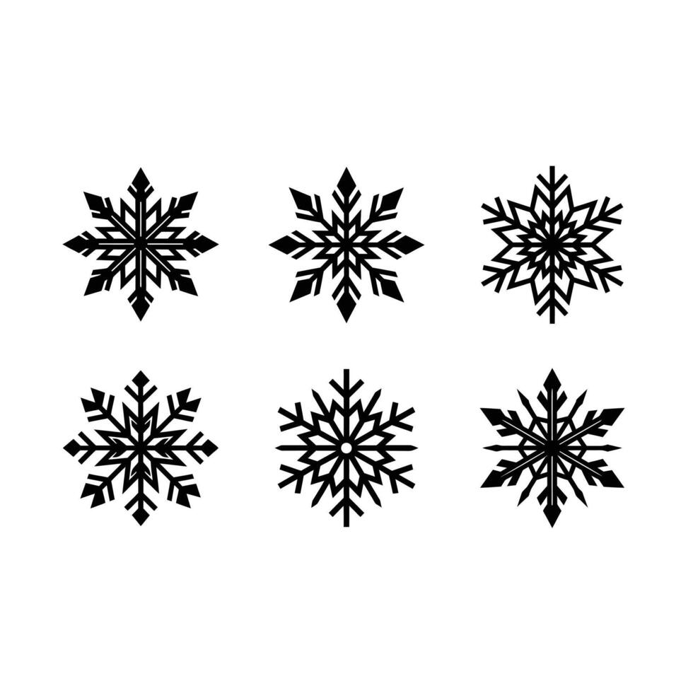Snowflake and Line Art Design for Winter Graphics vector