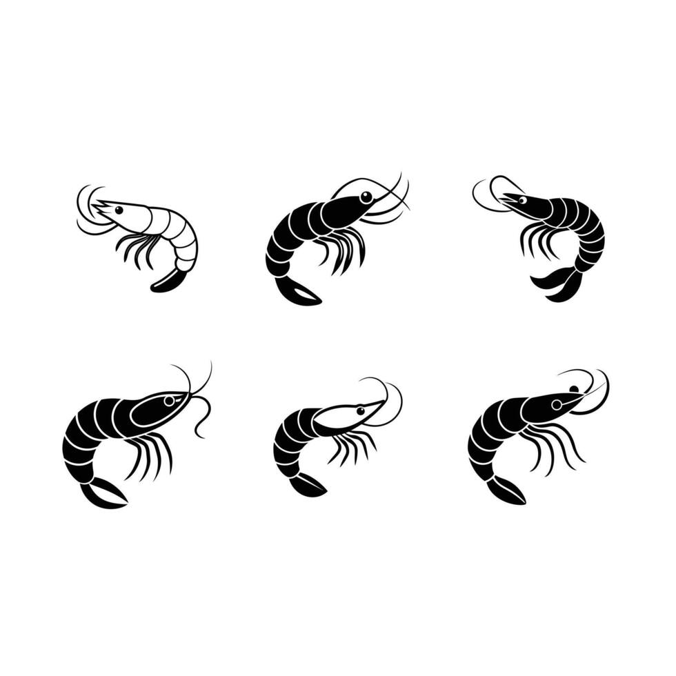 Shrimp and Line Art Design for Creative Projects vector