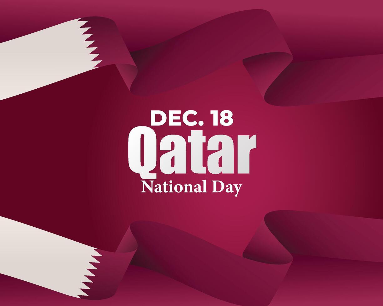 Qatar National Day Background Design. vector