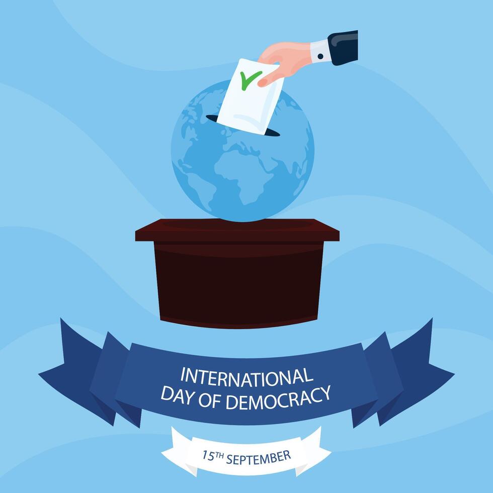 International Day of Democracy poster with freedom to make choices vector