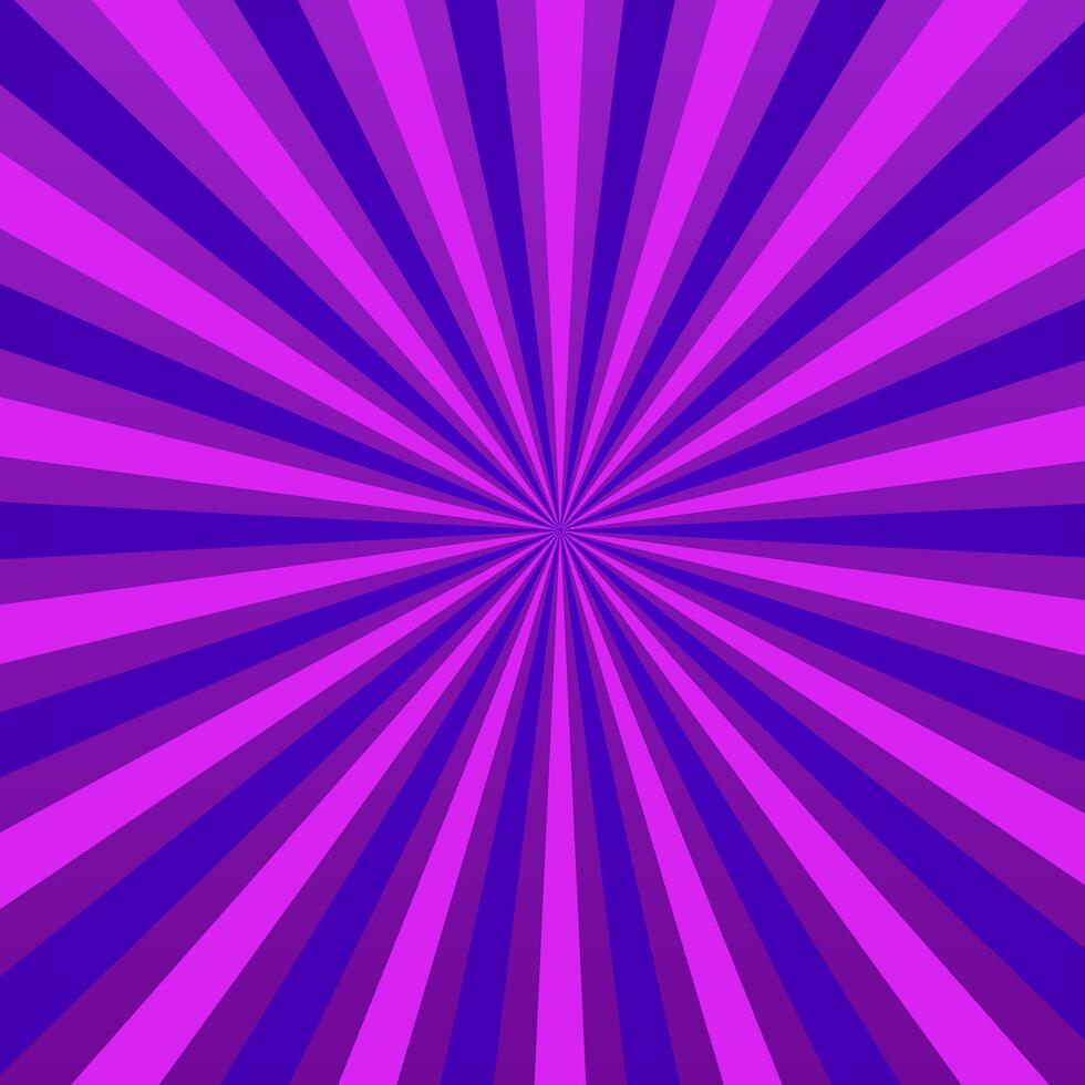 Abstract purple background rays in retro style vector
