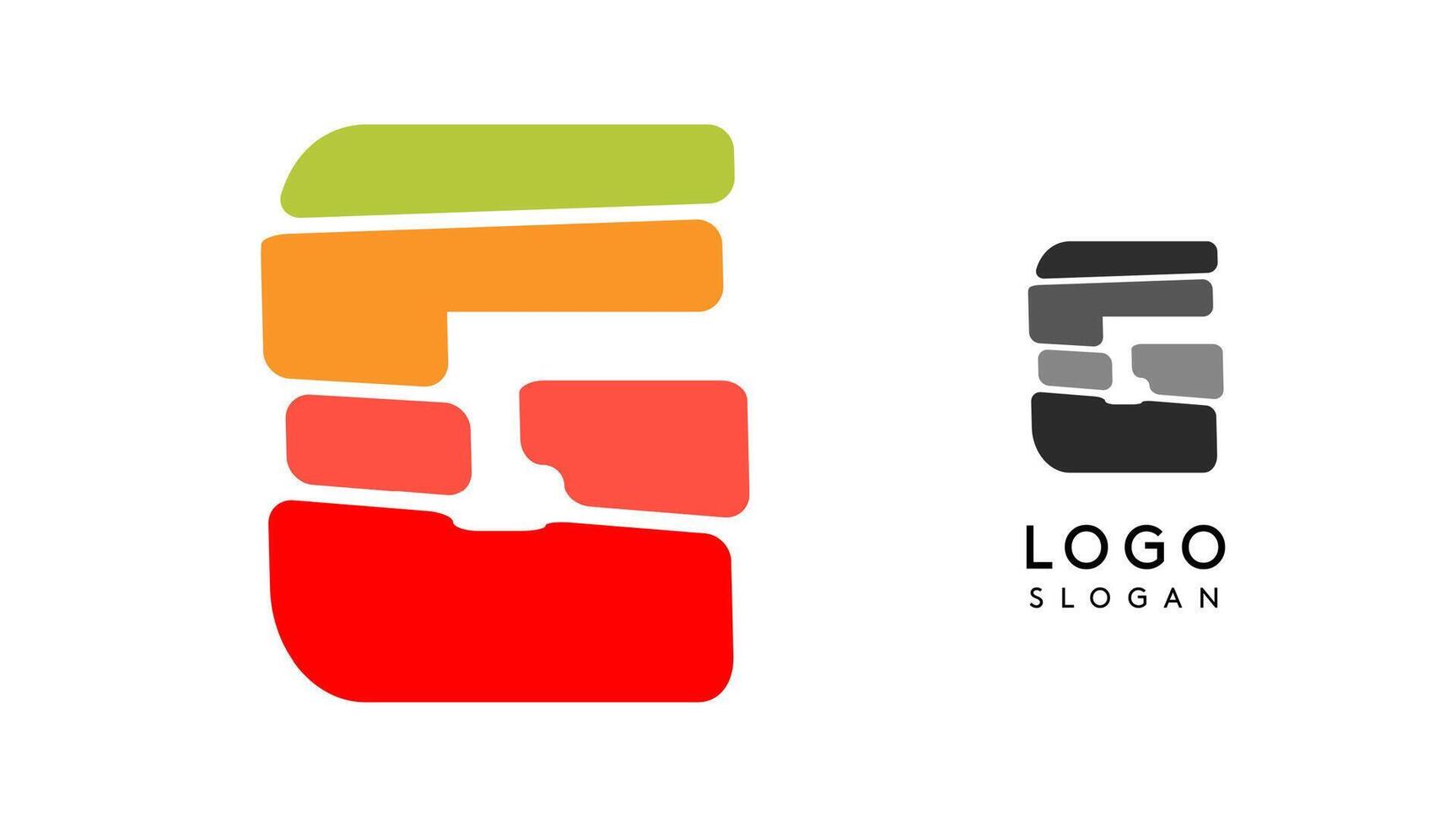 Bright colorful letter G, layers blocks like sandwich, stone balancing or rock stacking. Modern cartoon monogram for kid joyful book, fun logo. illustration vector