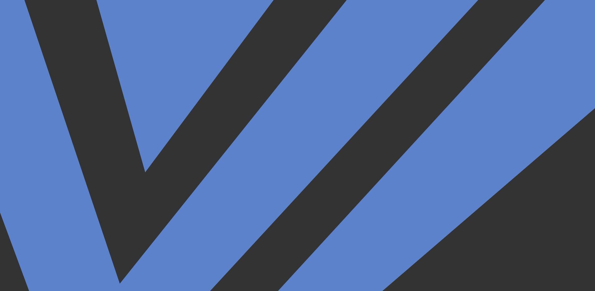 A dynamic geometric with sharp black lines on a bold blue background vector
