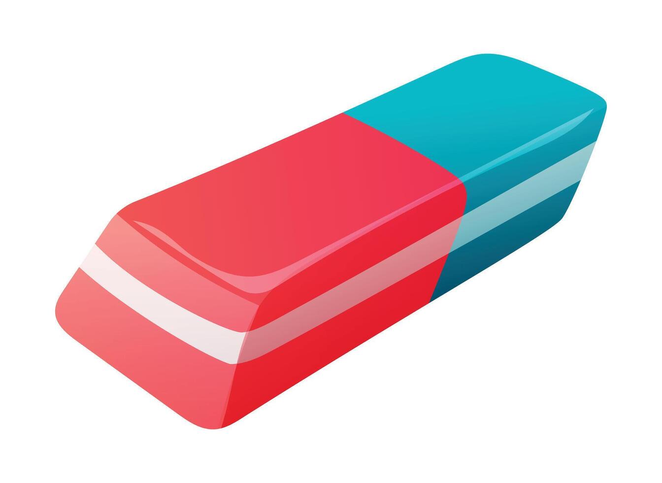 Eraser cartoon illustration isolated on white background vector